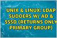 LDAP Sudoers w AD SSSD returns only primary grou